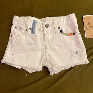 All white POLO shorts